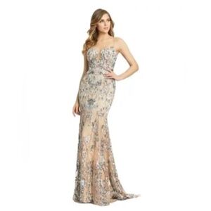 Mac Duggal 79313 Floral Embroidered Trumpet Gown